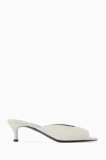 Wendy 50 Mules in Creased Leather