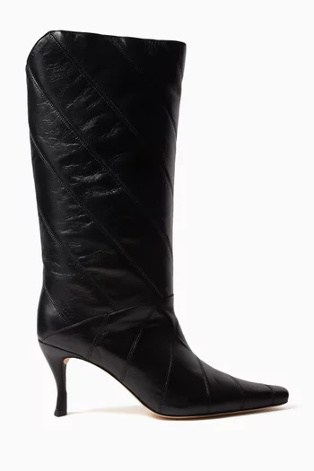 Steph 80 Boots in Creased Leather