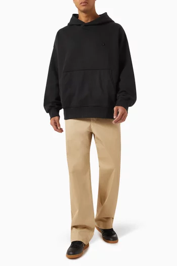 Logo Label Hoodie in Cotton