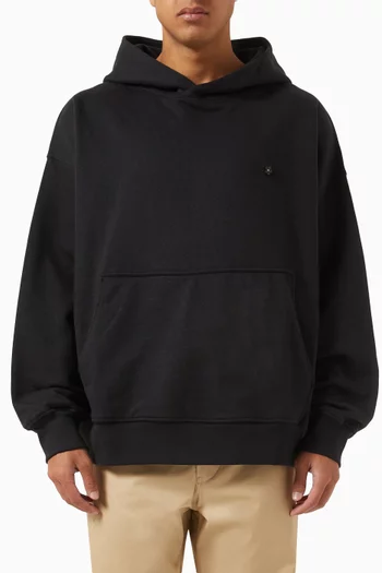 Logo Label Hoodie in Cotton