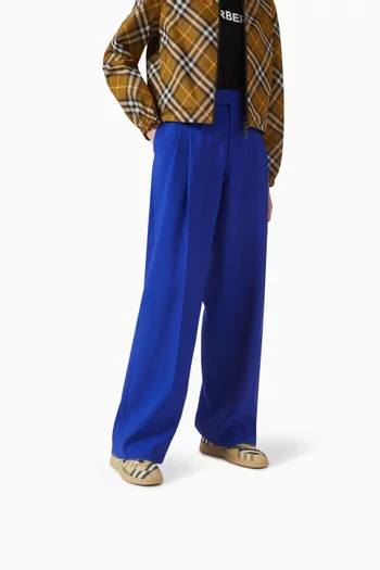 سنيكرز تيرس بنقشة مربعات مزيج قطن