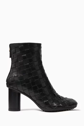 Atomic 75 Ankle Boots in Intrecciato Leather