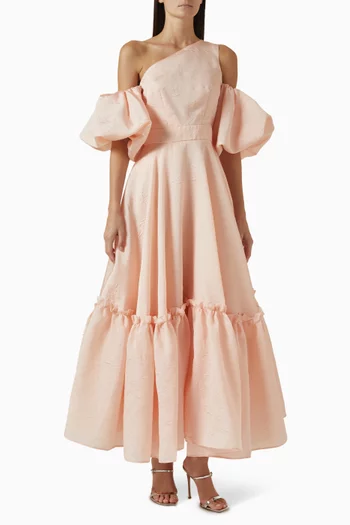 One-shoulder Midi Dress