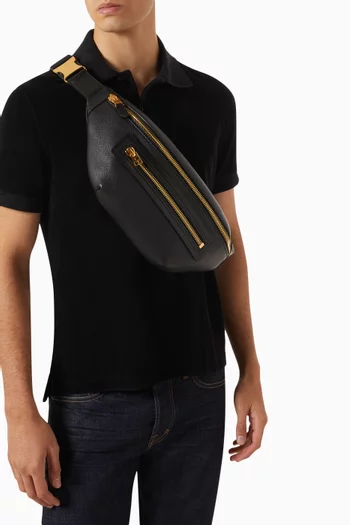 Logo-stamp Belt Bag in Leather