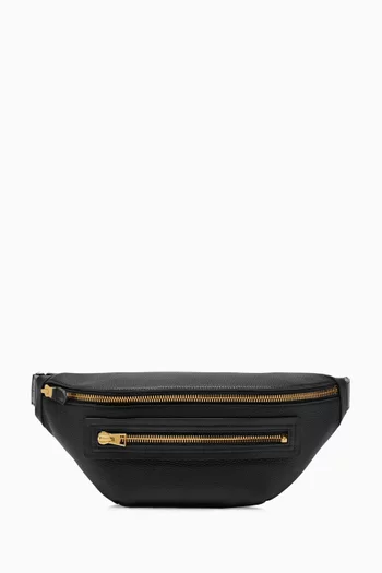 Logo-stamp Belt Bag in Leather