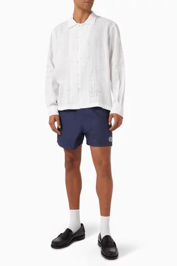 Belvoir Embroidered Shirt in Linen