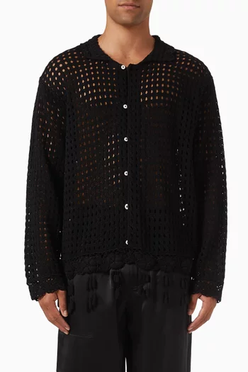 Blossom Crochet Shirt in Cotton
