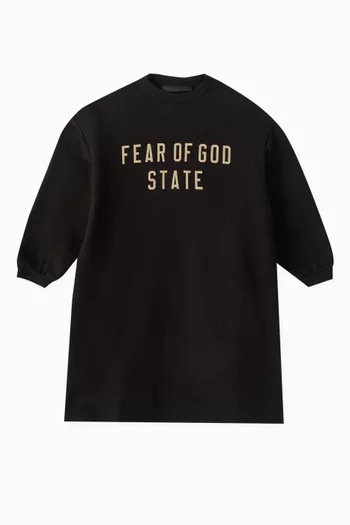 Logo Dress in Fleece