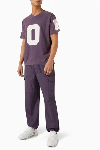 Football T-shirt in Washed Cotton