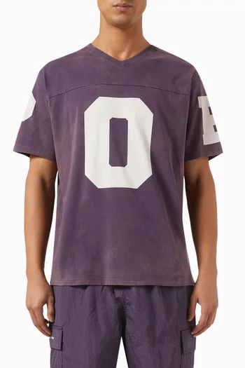 Football T-shirt in Washed Cotton