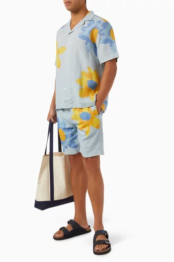 Felipe Floral-print Shorts in Linen