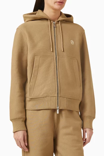 Zip-up Hoodie in Cotton Blend