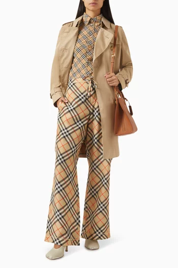 Check-print Shirt in Cotton
