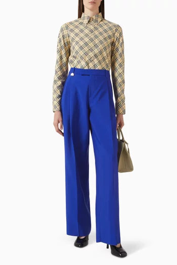 Check Slim-fit Shirt in Cotton