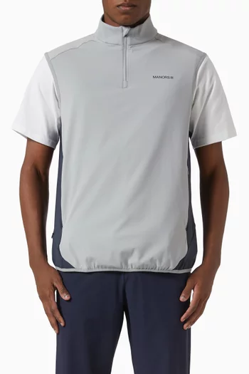 Quarter Zip Tech Vest in Nylon