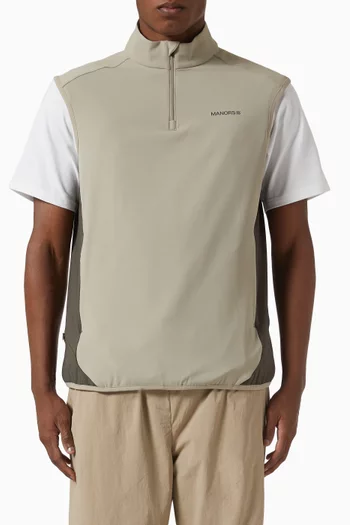 Quarter Zip Tech Vest in Nylon