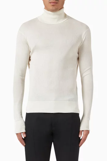 Turtleneck Sweater in Cashmere-blend