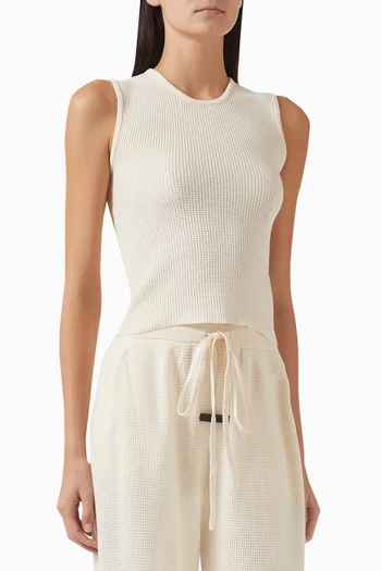 Tank Top in Waffle-knit