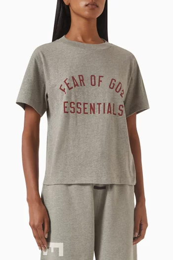 Logo Crew Neck T-shirt in Tri-blend Jersey
