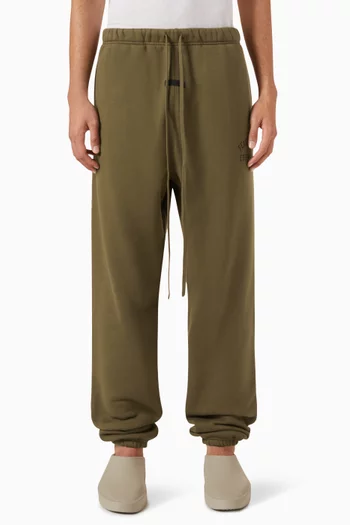 Buy Fear of God Essentials Green Logo Sweatpants in Core Fleece For Men Online Ounass UAE