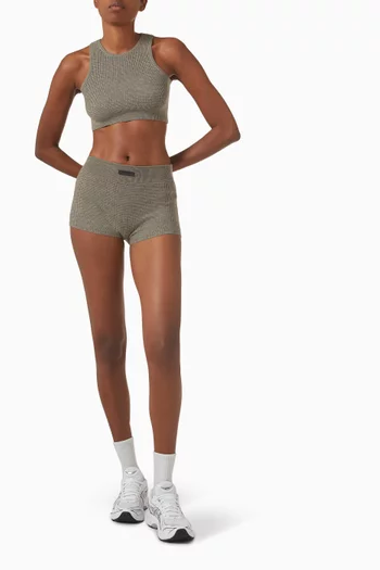 Waffle Sports Tank Top in Nylon-blend Knit