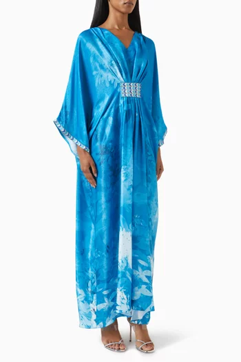Farasha Bead-embellished Kaftan in Silk