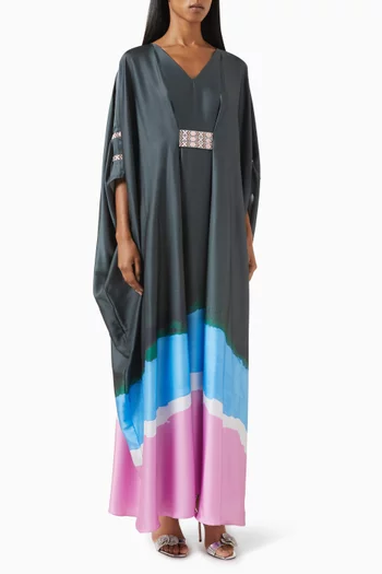Farasha Bead-embellished Kaftan in  Chiffon