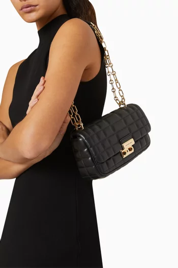 Small Tribeca Shoulder Bag in Quilted Leather