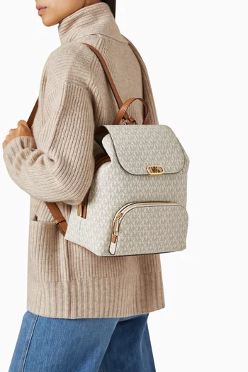 Kensington Logo Backpack in Faux Leather