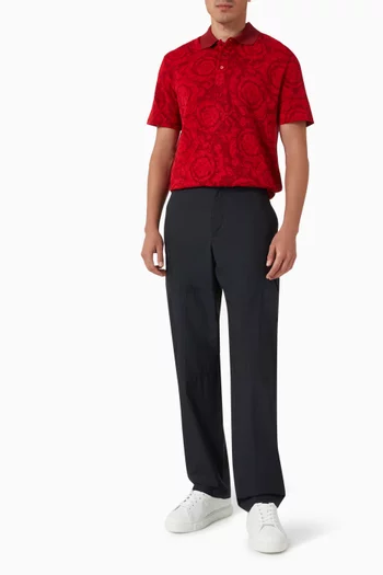 Barocco Polo Shirt in Cotton