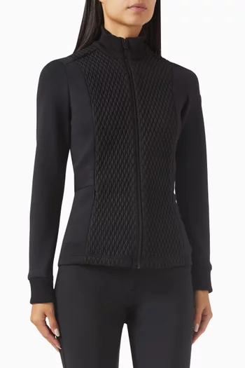 Meryl Diamond Quilted Jacket in Satin