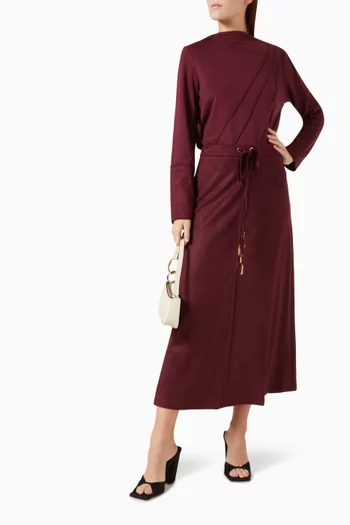 Pin-tucked Blouse in Stretch Viscose-blend