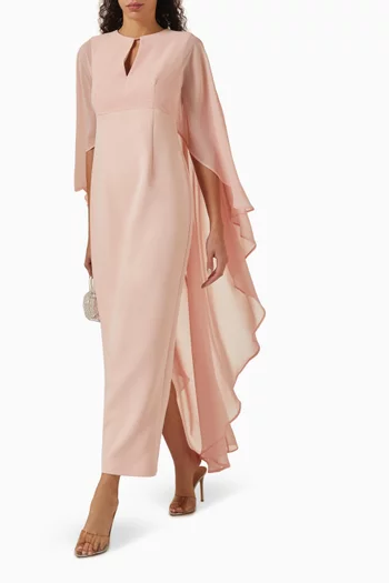 فستان طويل بكاب