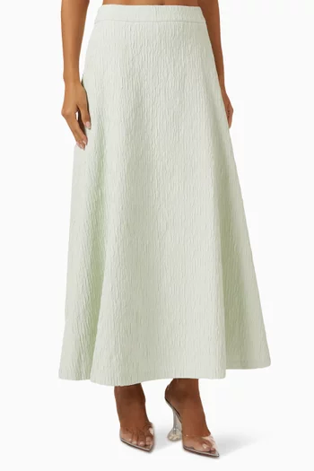 Clara Midi Skirt in Cotton Blend