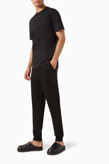 Embroidered-logo Sweatpants in Cotton