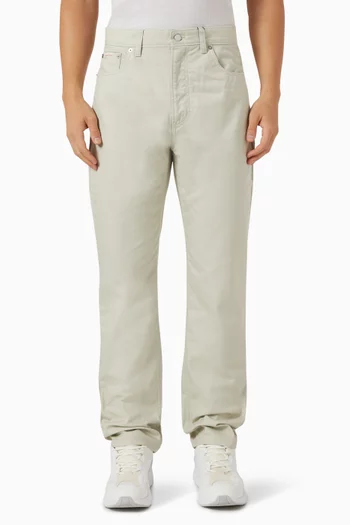 Straight Pants in Cotton Twill