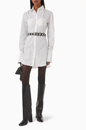 Hybrid Shirt Dress in Cotton Poplin