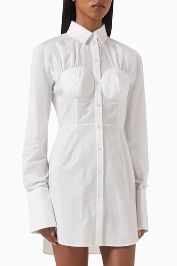 Hybrid Shirt Dress in Cotton Poplin