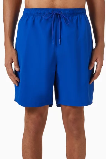 Long Drawstring Swim Shorts in Recycled-nylon