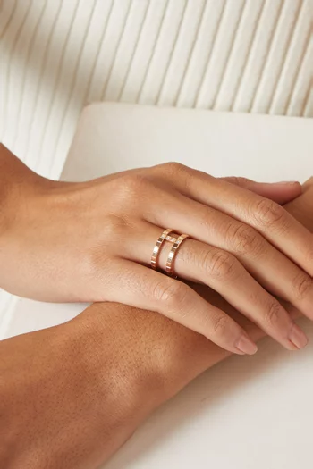 Ice Cube Diamond Ring in 18kt Rose Gold