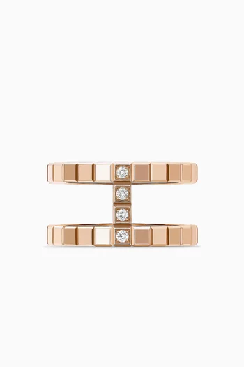 Ice Cube Diamond Ring in 18kt Rose Gold