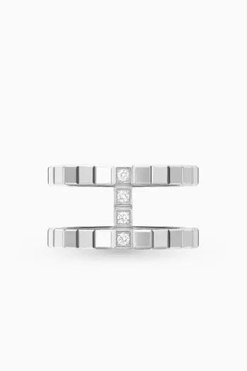 Ice Cube Diamond Ring in 18kt White Gold