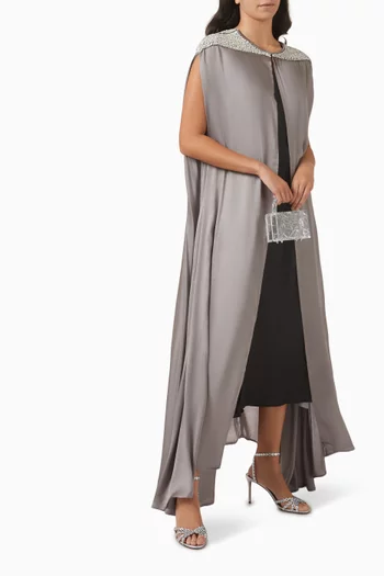 Embellished Shoulder Cape in Viscose