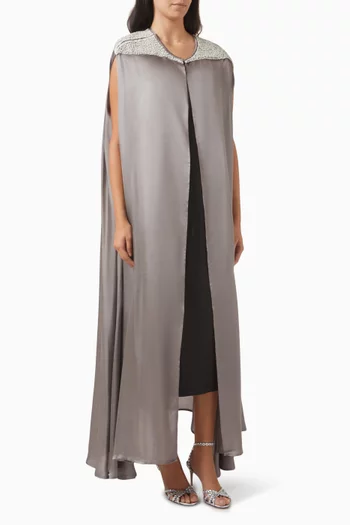 Embellished Shoulder Cape in Viscose