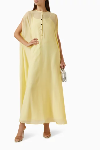 Cape-effect Kaftan in Chiffon