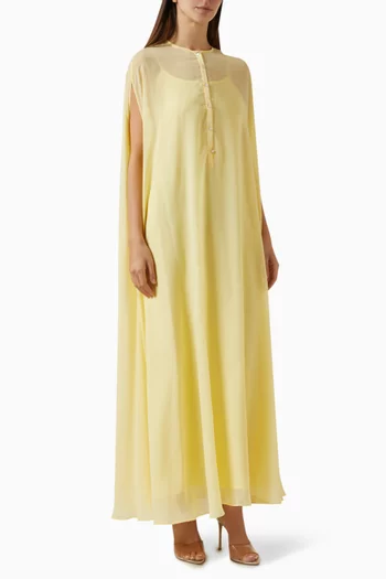 Cape-effect Kaftan in Chiffon