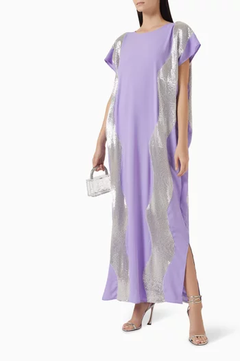 Wave Sequin-embellished Kaftan