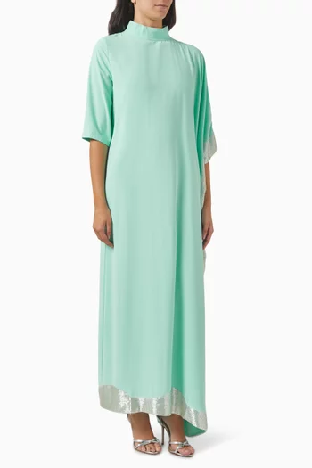 Asymmetric Embroidered Kaftan