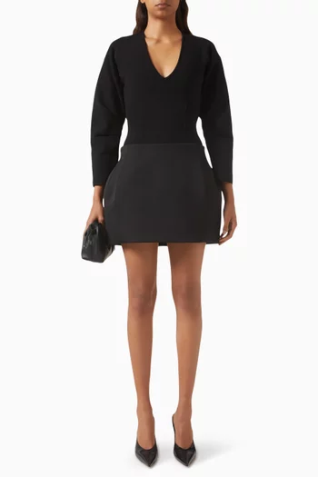 Matte V-neck Top in Viscose Blend