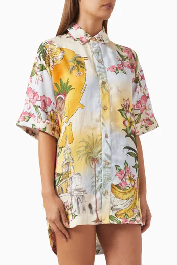 Magda Printed Shirt in Tencel Blend